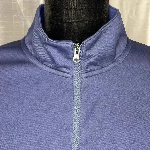 Izod Golf Men’s Large Navy Long Sleeve 1/4 Zip Polyester Pullover Shirt - Picture 5 of 8
